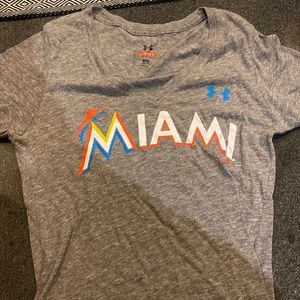 Miami marlins v neck t shirt